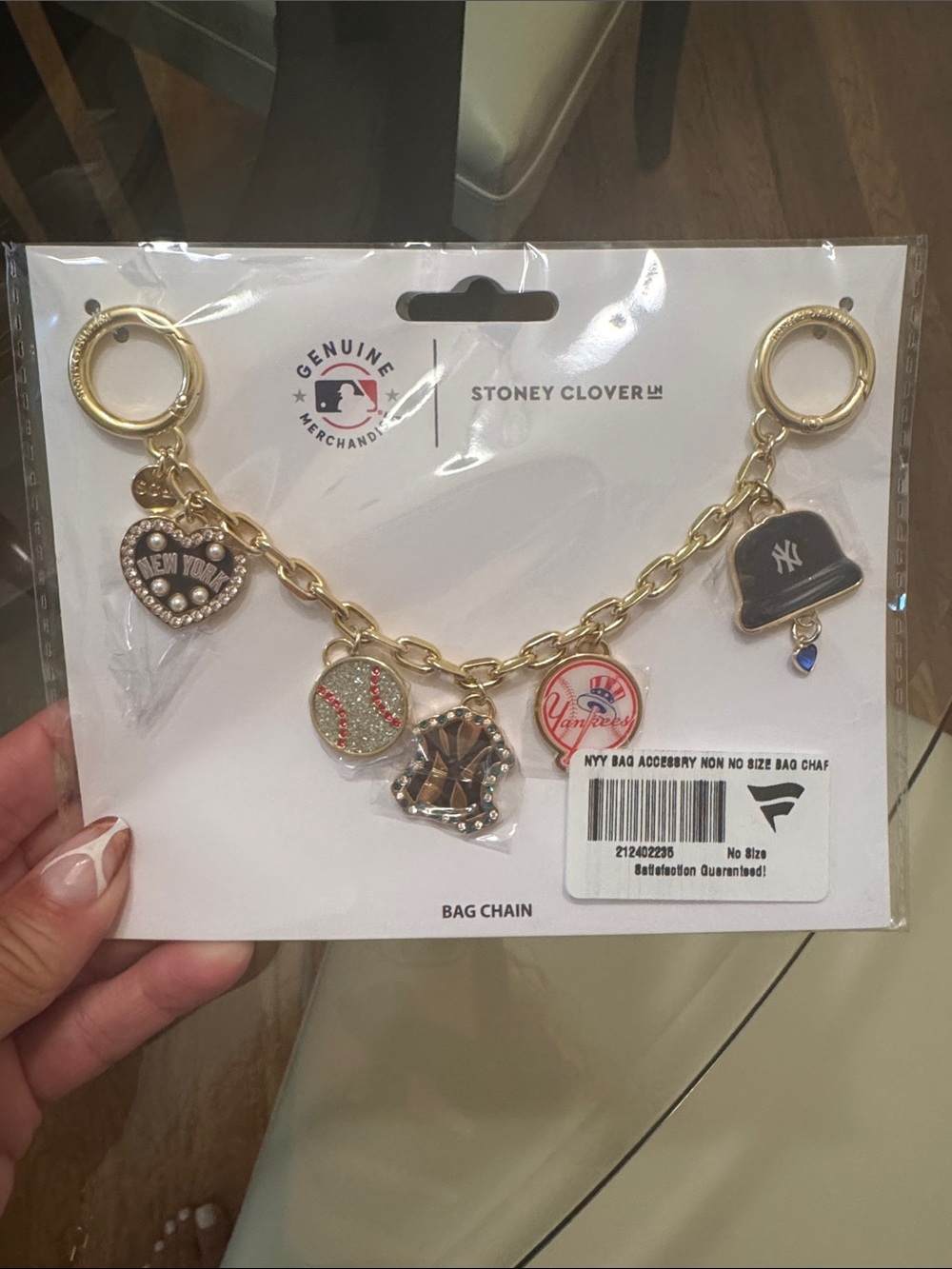New York Yankees Stoney Clover Lane Bag Charm Chain